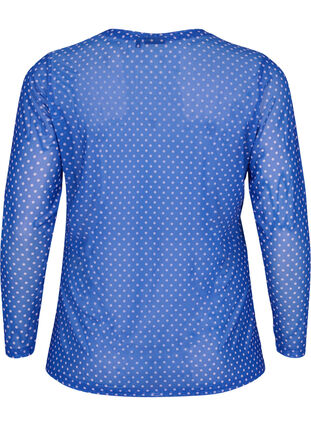 Mesh-tröja med tryck, Classic Blue Dot, Packshot image number 1