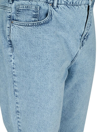 Croppade mom fit Mille jeans med lös passform, Snow Wash 2, Packshot image number 2