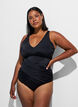 Baddr&auml;kt med draperad korsdetalj, Svart, Model image number 0