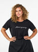 T-shirt med tryck, Svart, Model image number 0