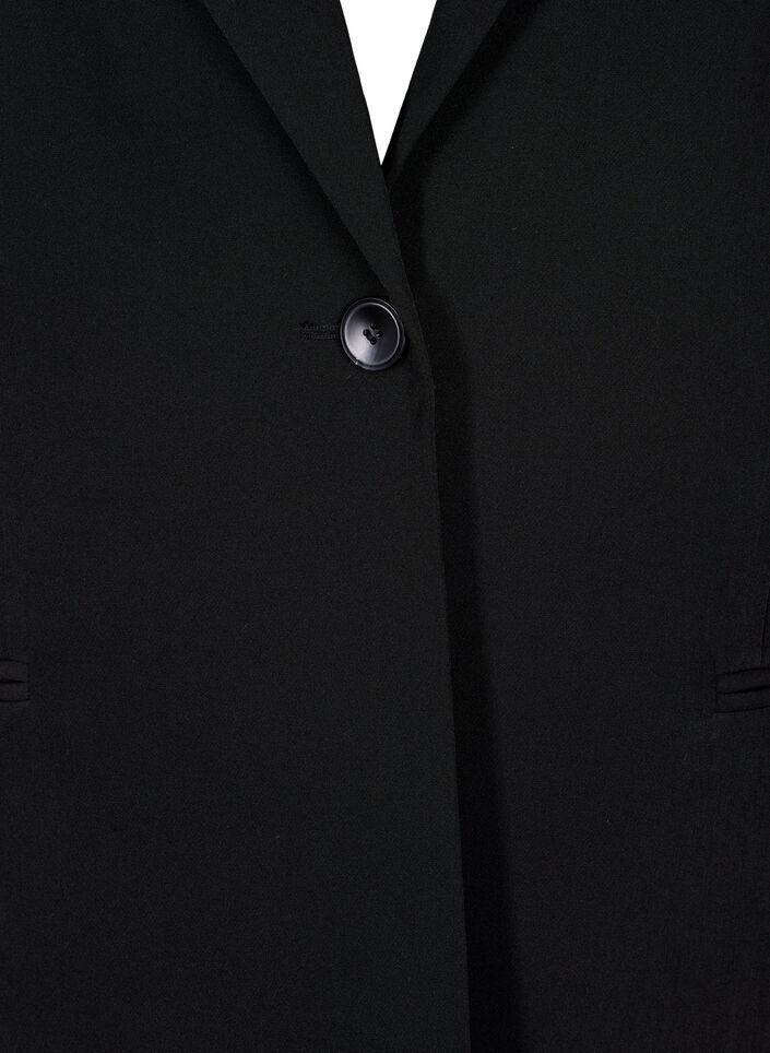 Blazer med en knappstängning, Black, Packshot image number 2