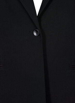 Blazer med en knappstängning, Black, Packshot image number 2