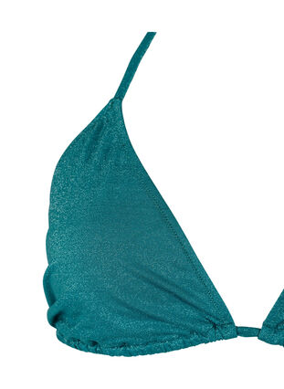 Glittrig triangelformad bikiniöverdel, Storm, Packshot image number 2