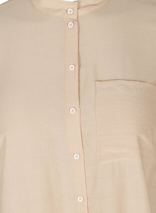 Kortärmad skjorta med rund halsringning, Warm Taupe, Packshot image number 2