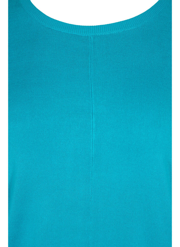 Stickad tunika i viskosblandning, Capri Breeze, Packshot image number 2