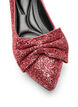 Glittrig pumps med rosett, R&ouml;d, Packshot image number 3