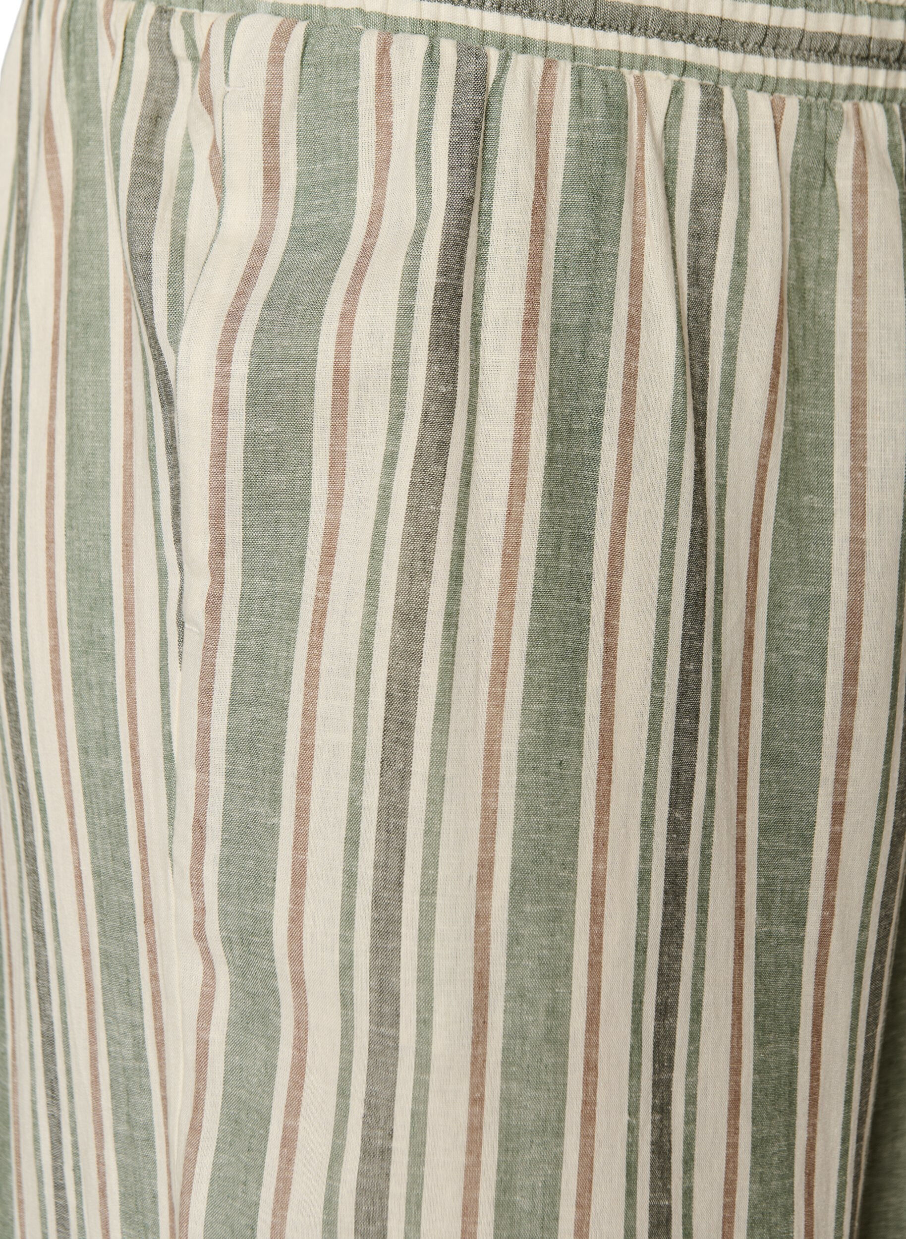 ZizziByxor med vida ben i linne och viskos, Vanilla, Packshot image number 2