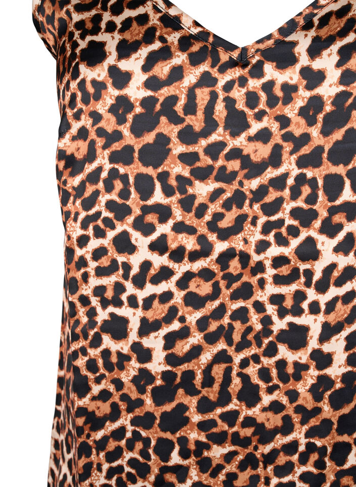 Leopardmönstrad topp med kedjeband, Leopard AOP, Packshot image number 2