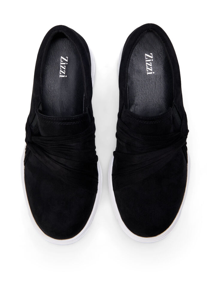 Slip-on med bred passform och knutdetalj, Svart, Packshot image number 2