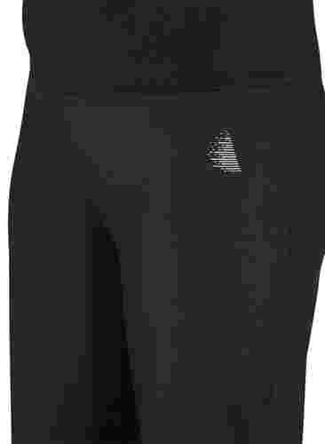 Utsvängda träningstights med hög midja, Black, Packshot image number 2