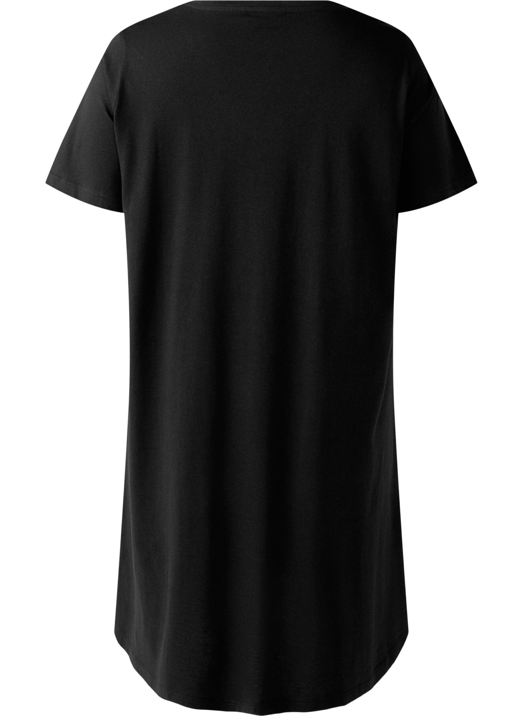 Zizzi Nattlinne i ekologisk bomull med v-ringning, , Packshot image number 1