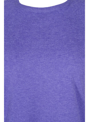 Melerad stickad tröja, Purple Opulence Mel, Packshot image number 2