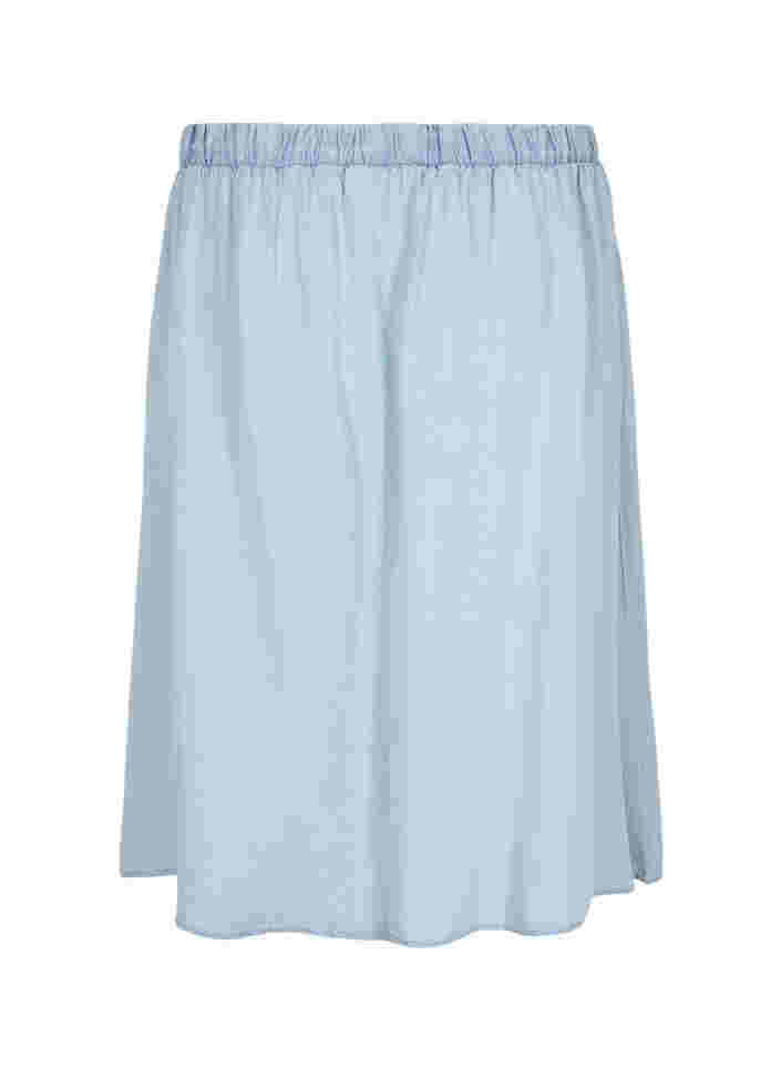 Lös kjol med knappar, Light blue denim, Packshot image number 1