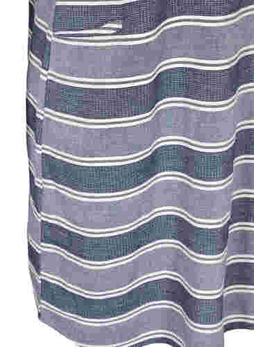 Randig klänning med korta ärmar, Blue Stripe, Packshot image number 3