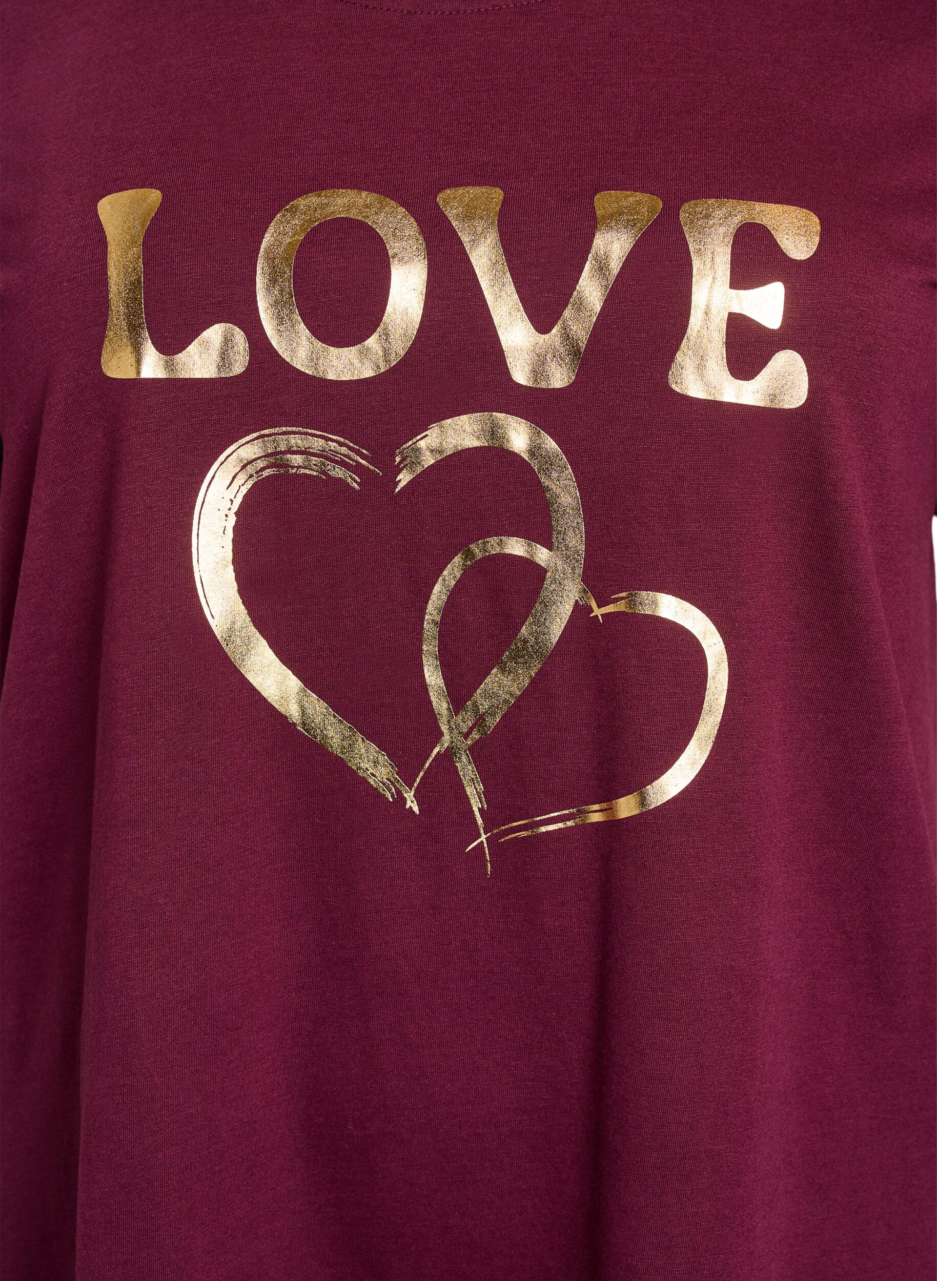 ZizziT-shirt med tryck, R&ouml;d, Packshot image number 2