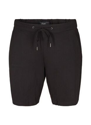 Enfärgade shorts med fickor, Black, Packshot image number 0