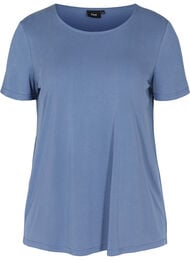 T-shirt med rund halsringning, Bijou Blue