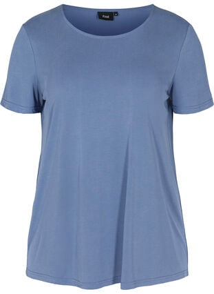 T-shirt med rund halsringning, Bijou Blue, Packshot image number 0