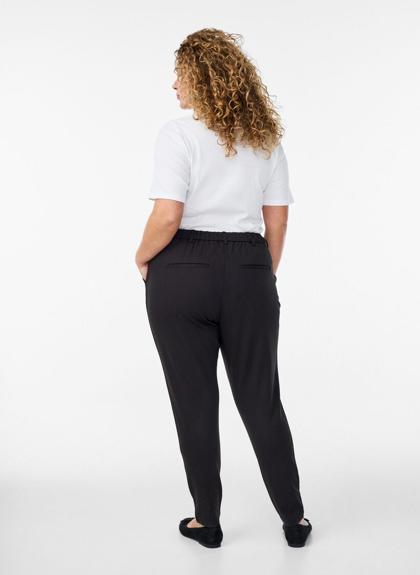 Croppade Maddison byxor, Svart, Model image number 1