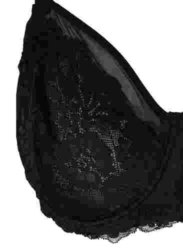 Figa bygel-bh med spetsrygg, Black, Packshot image number 2