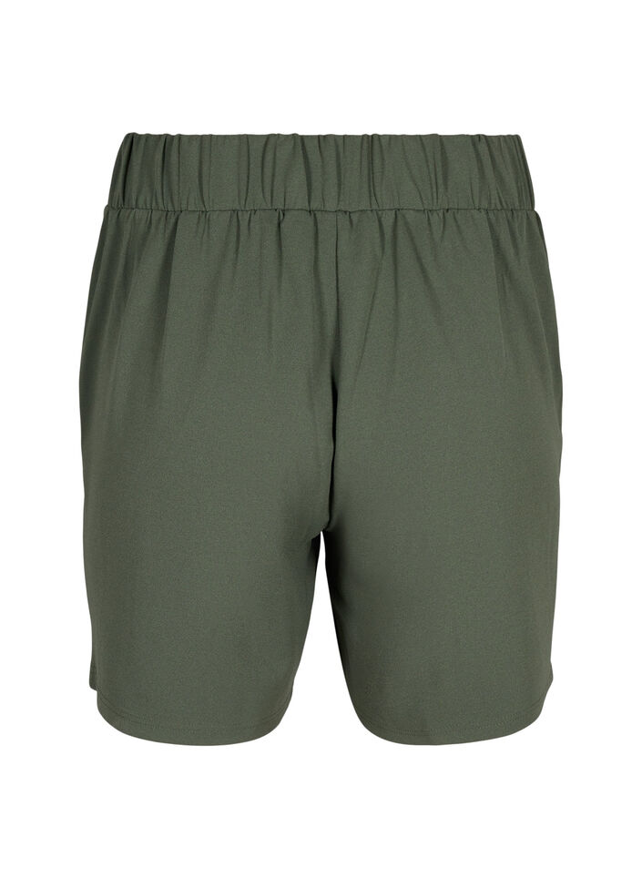 Shorts med fickor och l&ouml;s passform, Gr&ouml;n, Packshot image number 1