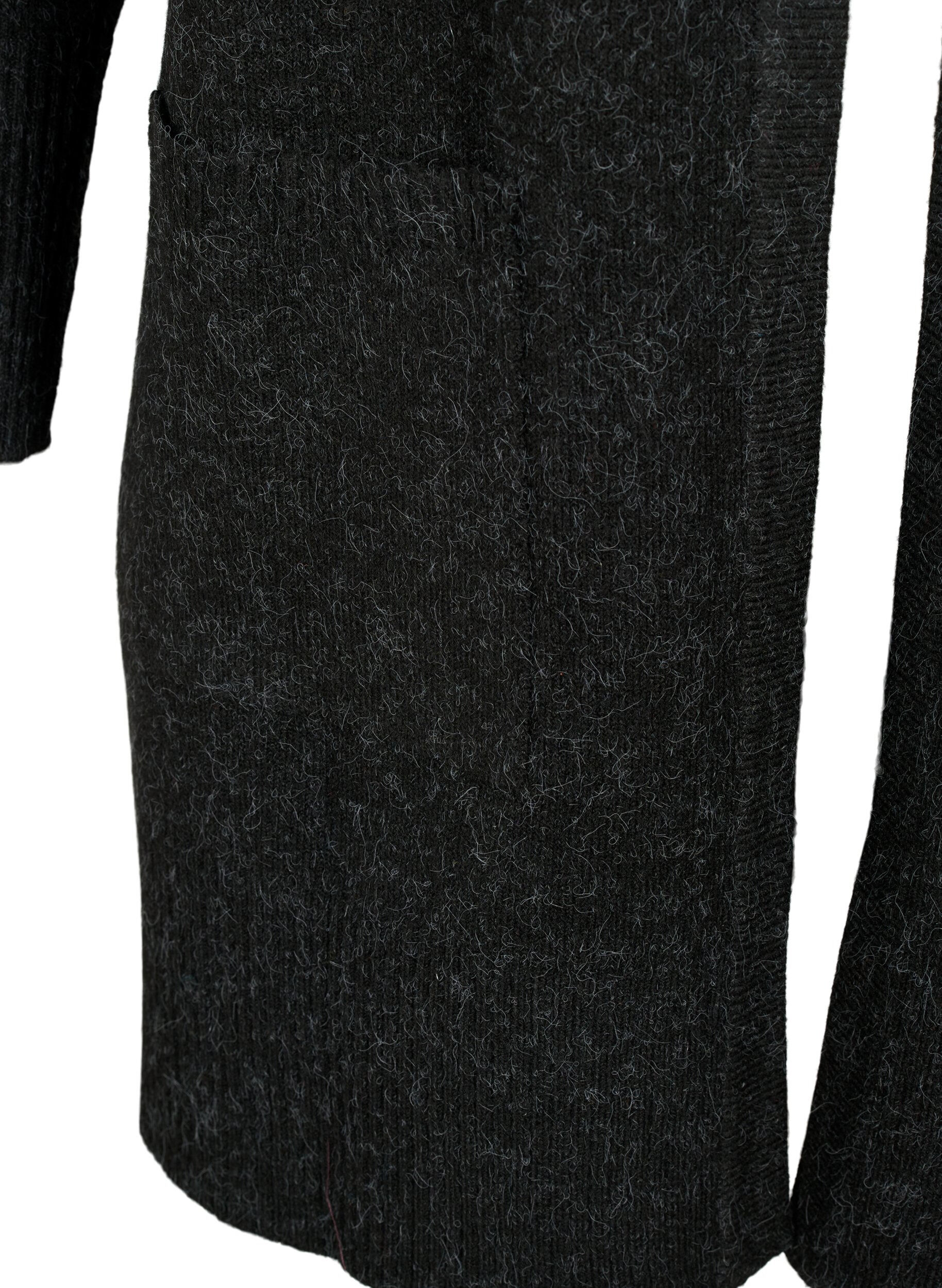 ZizziM&ouml;nstrad stickad kofta med fickor, Gr&aring;, Packshot image number 3