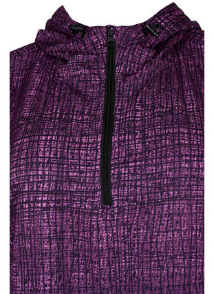 Sportanorak med dragkedja och fickor, Square Purple Print, Packshot image number 2