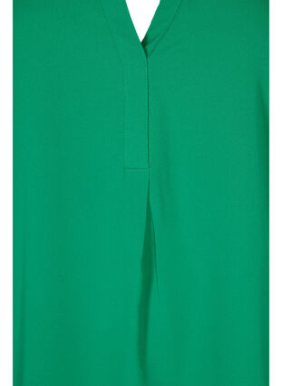 Kortärmad blus med v-ringning, Jolly Green, Packshot image number 2