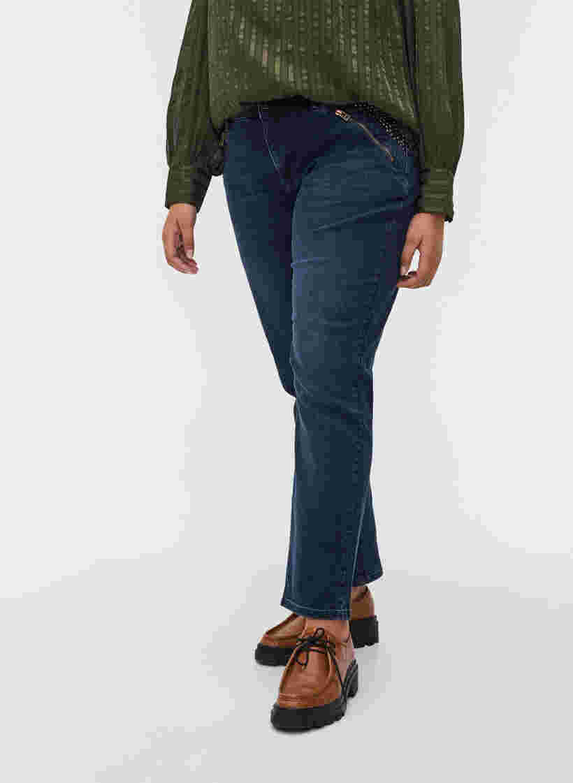 Slim fit Emily jeans med nitar, Dark blue, Model image number 3