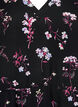 Kort kl&auml;nning med blomm&ouml;nster, Svart, Packshot image number 2