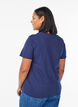 Enkel t-shirt i bomull med rund halsringning, Bl&aring;, Model image number 2