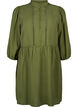 Knälång klänning med broderi och 3/4 ärmar, Winter Moss, Packshot image number 0