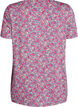 T-shirt med blommigt tryck, Rosa, Packshot image number 1