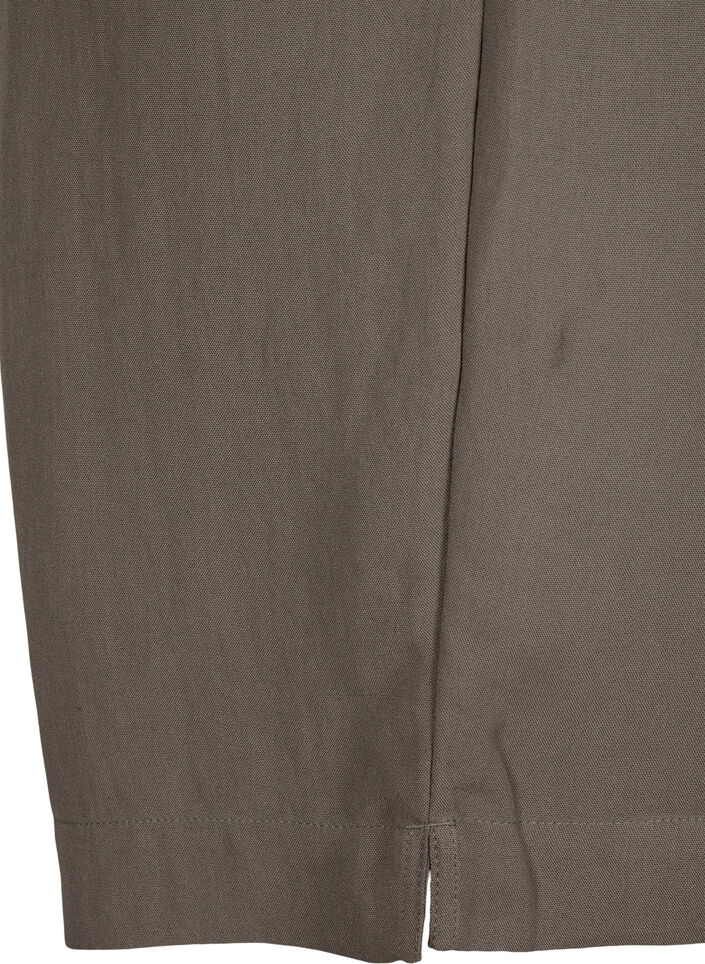 Löst sittande shorts i viskos, Chocolate Chip, Packshot image number 3