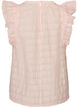 &Auml;rml&ouml;s blus med struktur och volanger, Rosa, Packshot image number 1