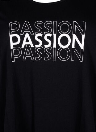 Bomullstopp med a-linjeform, Black W. Passion, Packshot image number 2