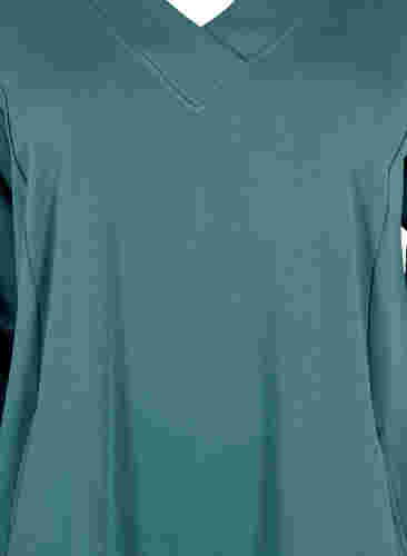 V-ringad sweatshirtklänning, Sea Pine, Packshot image number 2