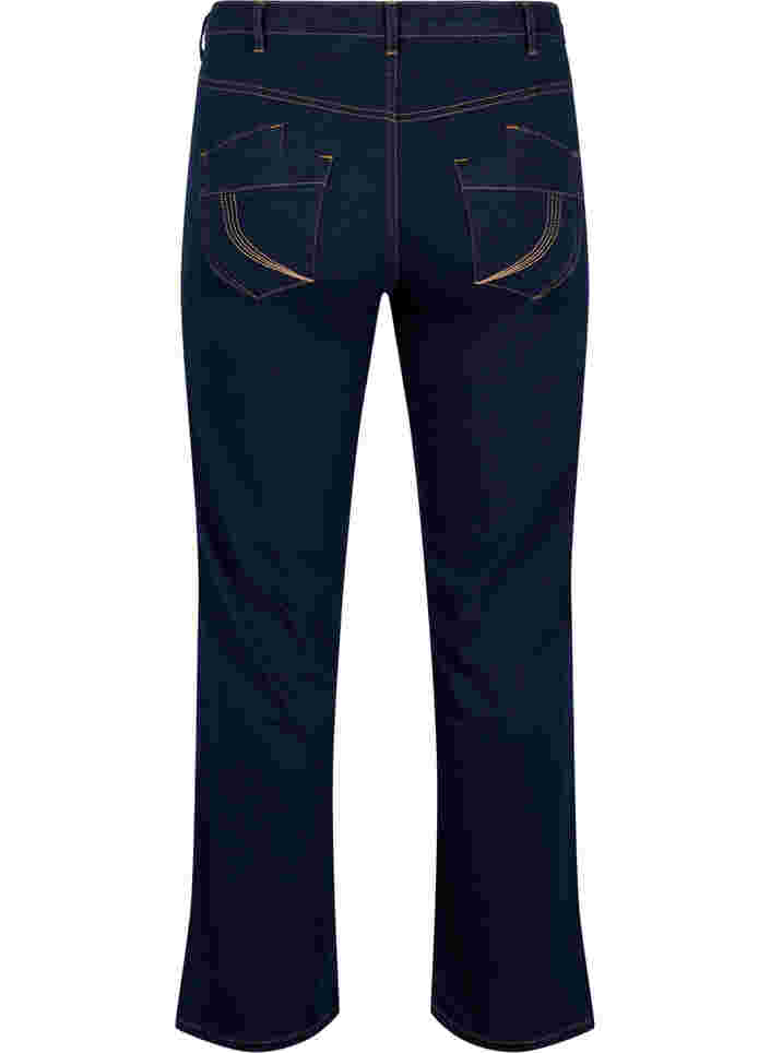 Regular fit Gemma jeans med hög midja, Blue denim, Packshot image number 1
