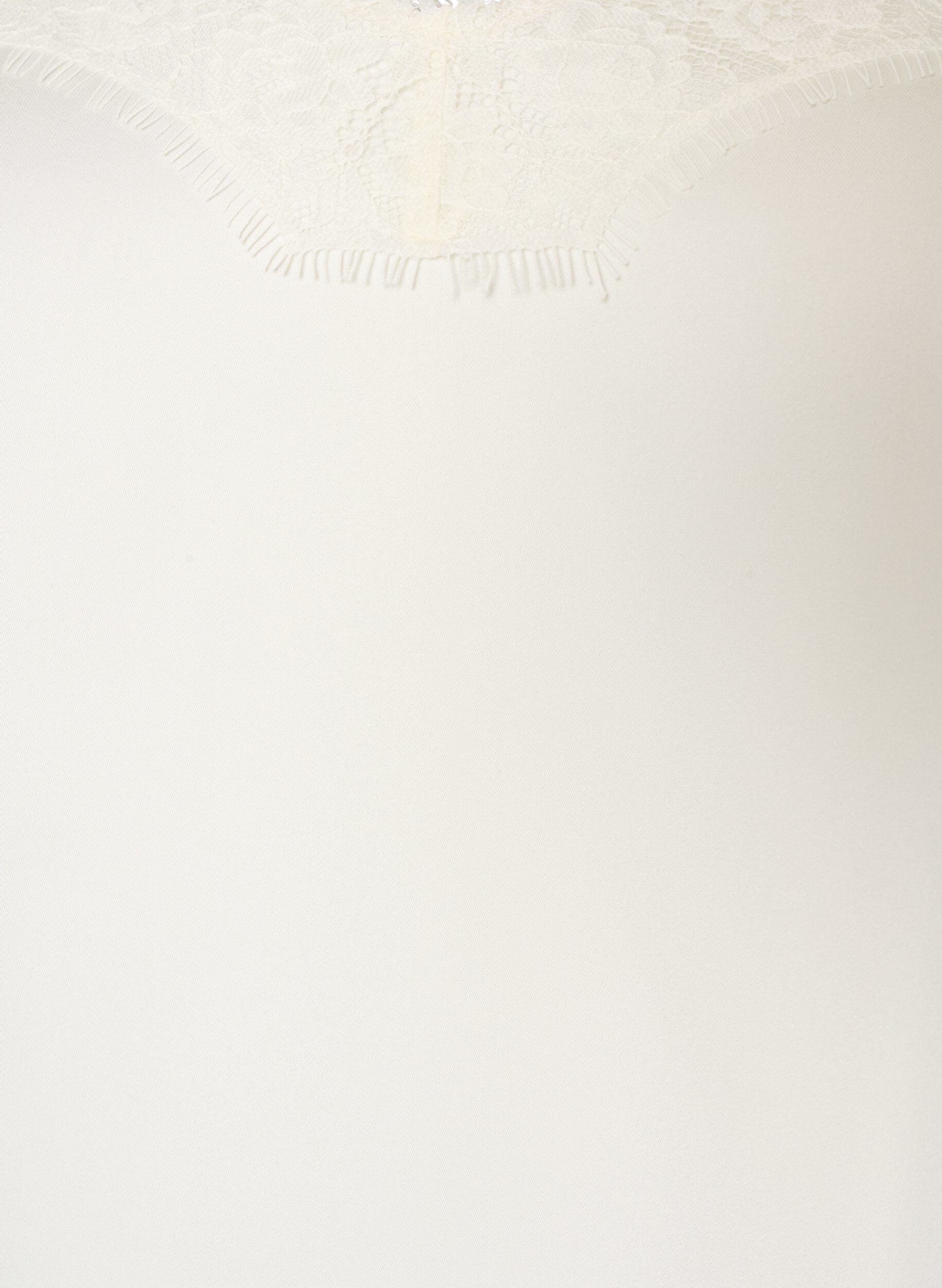 ZizziLinne med spets och asymmetrisk nederkant, Vanilla, Packshot image number 2