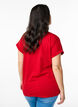 Kort&auml;rmad t-shirt i bomullsblandning, R&ouml;d, Model image number 2