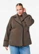 Teddyjacka med kontrastdetaljer, Brun, Model image number 0