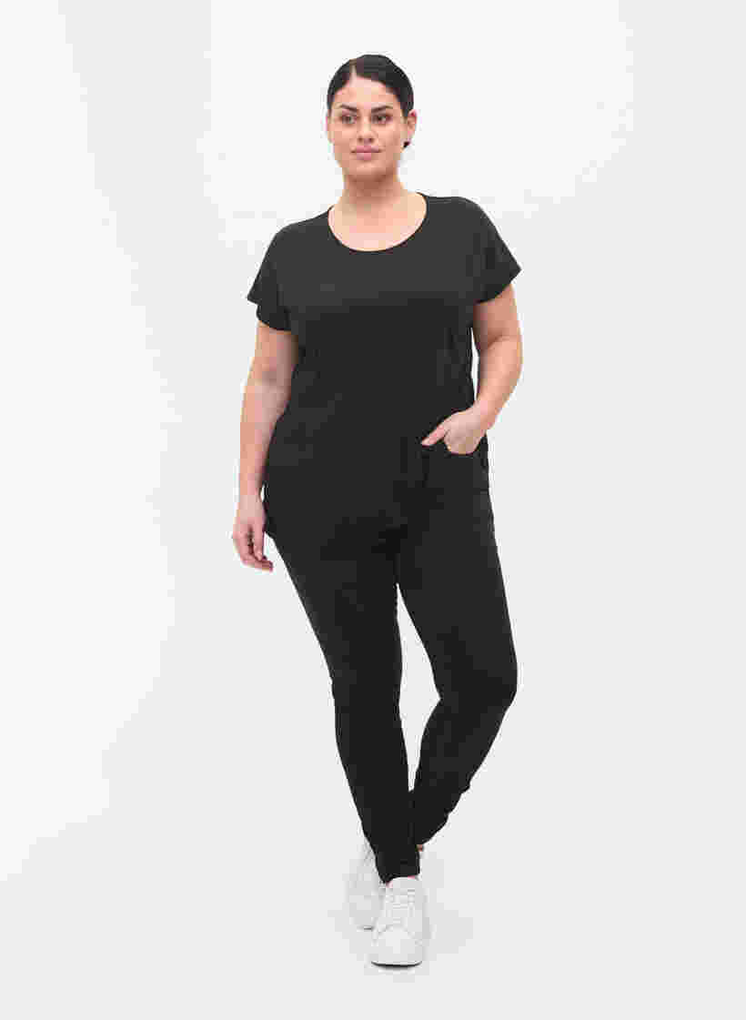 T-shirt i bomullsmix, Black, Model image number 3