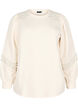Sweatshirt med pärldetaljer, Buttercream, Packshot image number 0