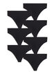 7-pack G-string i bomull, Svart, Packshot image number 0