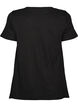 T-shirt med rund hals och A-linjeform, Svart, Packshot image number 1