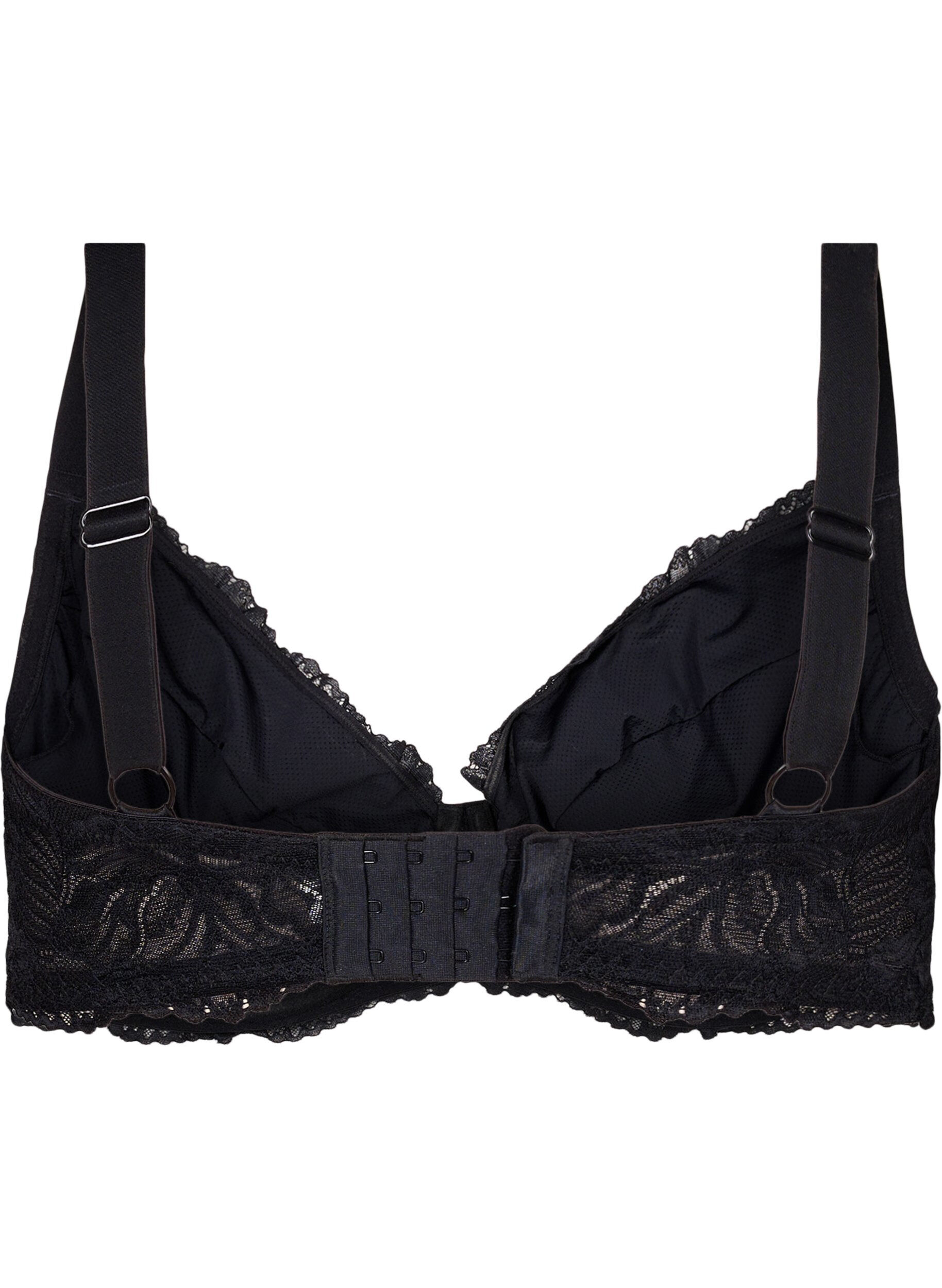 Zizzi Support the breasts &ndash; bygel-bh f&ouml;r br&ouml;stprotes, Black, Packshot image number 1