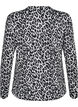 Långärmad blus med leopardmönster, Grå, Packshot image number 1