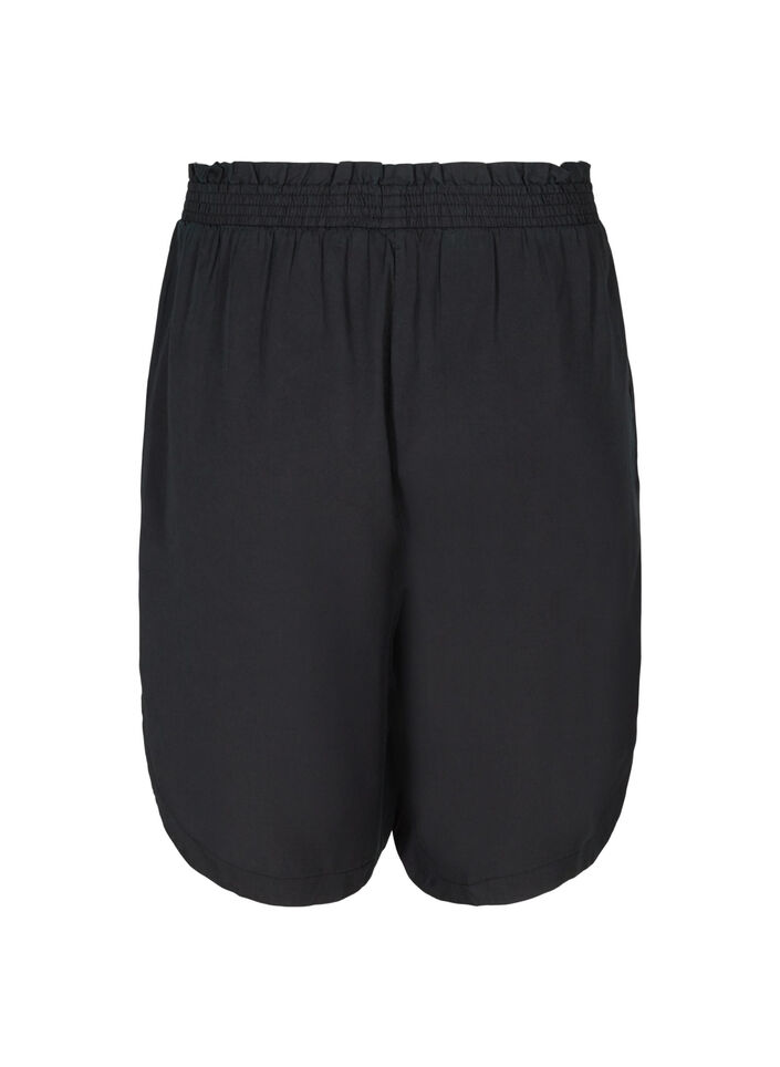Lösa bermudashorts med smock, Black, Packshot image number 1