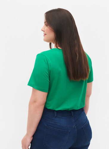 Enfärgad t-shirt i bomull, Jolly Green, Model image number 1