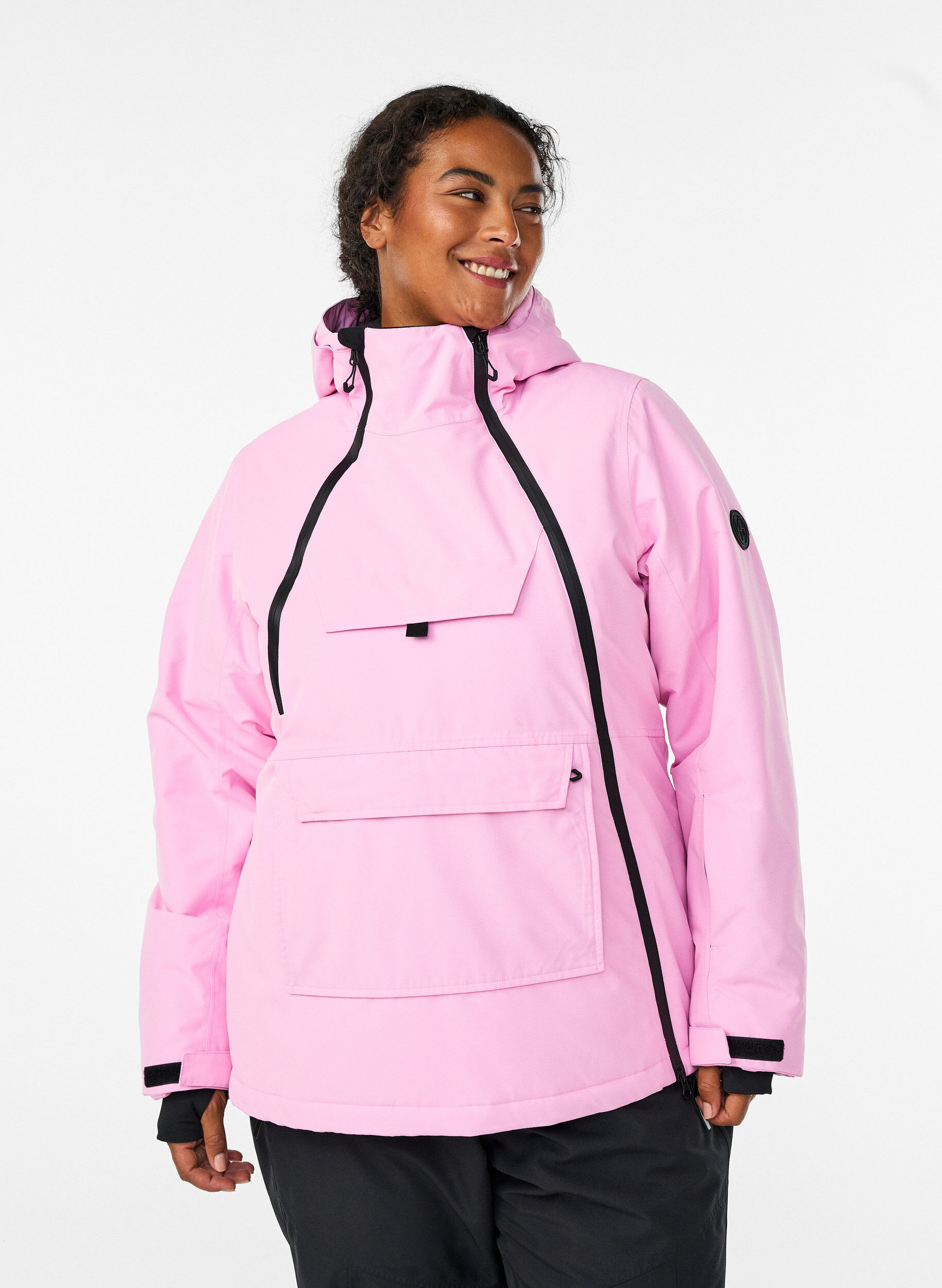Funktionell skidjacka med huva, Rosa, Model